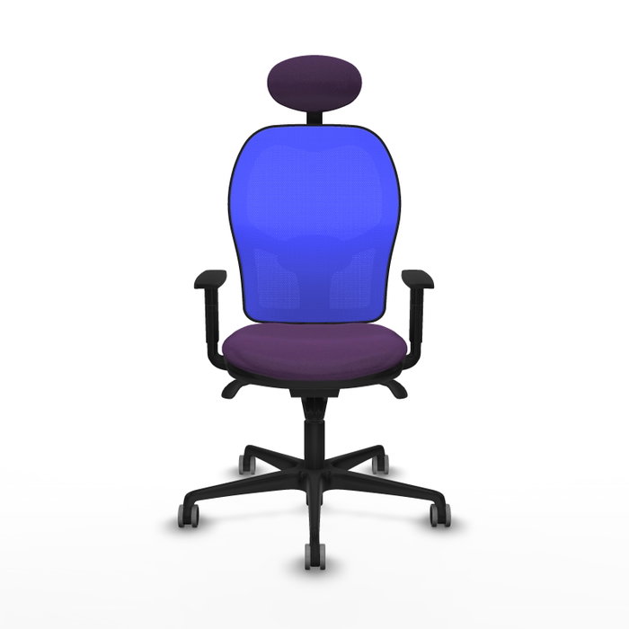 PIQUERAS Y CRESPO Silla de oficina Jorquera con mecanismo Sincro, Morado y Azul