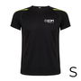Roly Camiseta Deportiva Negra Talla S Transpirable 100% Poliéster Ideal para Running Padel Futbol
