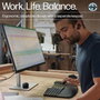HP 965 Ergonomic Wireless Keyboard Teclado Ergonómico Inalámbrico con Teclado Numérico Desmontable, 20 Teclas Programables, Conexión Bluetooth y USB, Batería Larga Duración