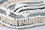 DKD Home Decor Cojín Suelo Boho Negro Blanco 60 x 60 x 25 cm