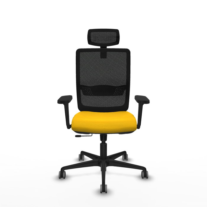 PIQUERAS Y CRESPO Silla de oficina Haches Amarillo/Negro