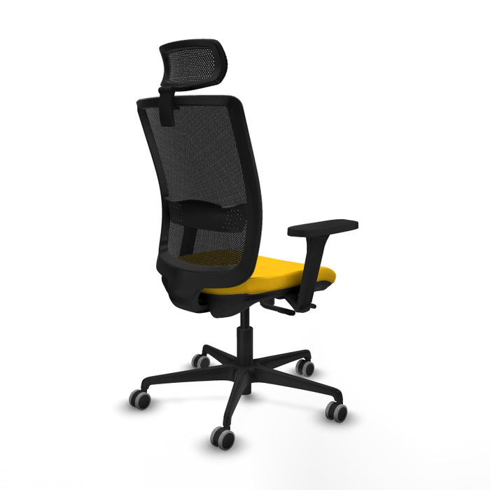 PIQUERAS Y CRESPO Silla de oficina Haches Amarillo/Negro