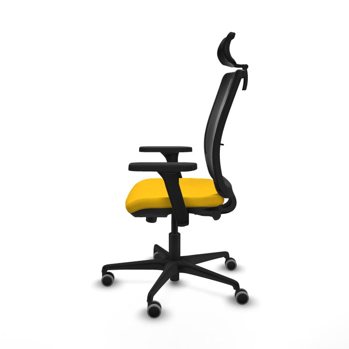PIQUERAS Y CRESPO Silla de oficina Haches Amarillo/Negro