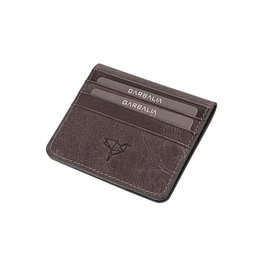 Zoozie Bags Regina - Grey Cartera para Hombre Piel Auténtica Elegante Negra 10.5x2x8cm