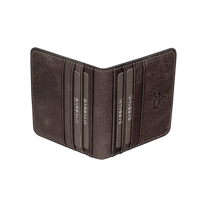 Zoozie Bags Regina - Grey Cartera para Hombre Piel Auténtica Elegante Negra 10.5x2x8cm