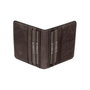 Zoozie Bags Regina - Grey Cartera para Hombre Piel Auténtica Elegante Negra 10.5x2x8cm