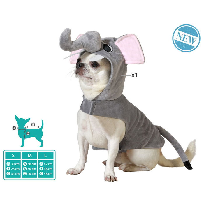 Disfraz para Perro Elefante Gris Talla L Disfraz para Perro Elefante Gris Talla L