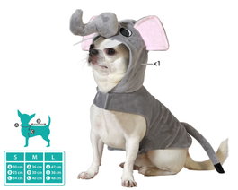 Disfraz para Perro Elefante Gris Talla L