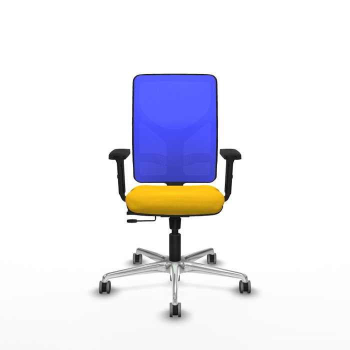 PIQUERAS Y CRESPO Silla de oficina Motilla con mecanismo Sincro/Traslack, Amarillo y Azul PIQUERAS Y CRESPO Silla de oficina Motilla con mecanismo Sincro/Traslack, Amarillo y Azul