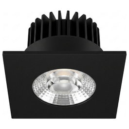 Synergy21 LED Deckeneinbauspot Helios negro cuadrado blanco neutro