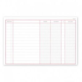 Ingraf Libro 1/4 Apaesado Cuentas Corrientes Numerado 100 Hojas (64069/A) 350207 215x148mm Burdeos 90gr