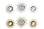 DKD Home Decor Set de 3 Relojes de Pared con Espejo en Colores Surtidos