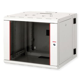 ROLINE 26.21.0011 Bastidor de Pared 19" 9U para Rack, 600x600 mm, 50 kg Carga, Gris, con Rieles y Bloqueo de Teclado, IP20