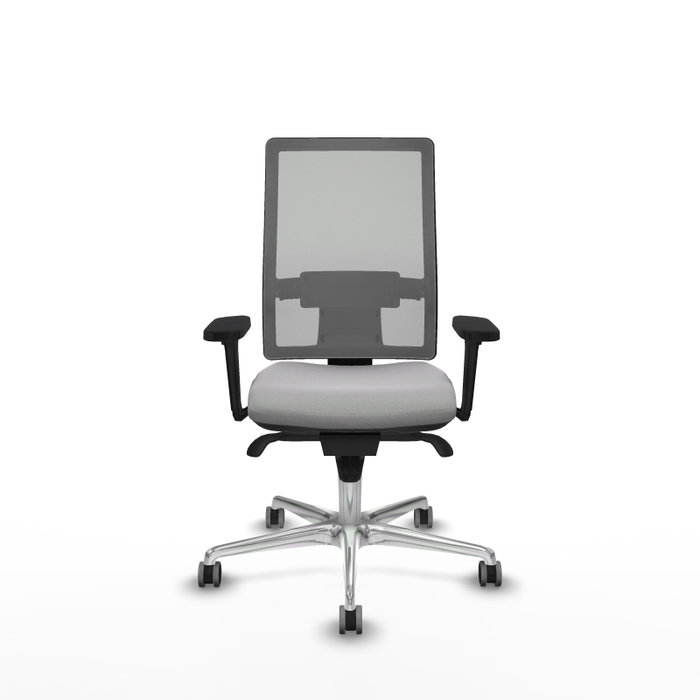 PIQUERAS Y CRESPO Silla de oficina Horna con mecanismo Sincro, brazos 3D y tela gris claro PIQUERAS Y CRESPO Silla de oficina Horna con mecanismo Sincro, brazos 3D y tela gris claro
