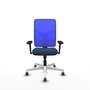 PIQUERAS Y CRESPO Silla de oficina Motilla con mecanismo Sincro, Azul
