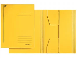 Leitz Subcarpeta de cartulina Din A4 con 3 solapas, 430 g, Amarillo