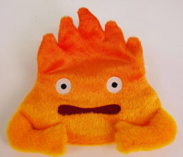 El castillo ambulante Llavero Monedero de Peluche Calcifer 12 cm