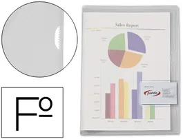 Pardo Carpeta Dossier Uñero Plástico Folio Transparente Presentaciones 300 Micras