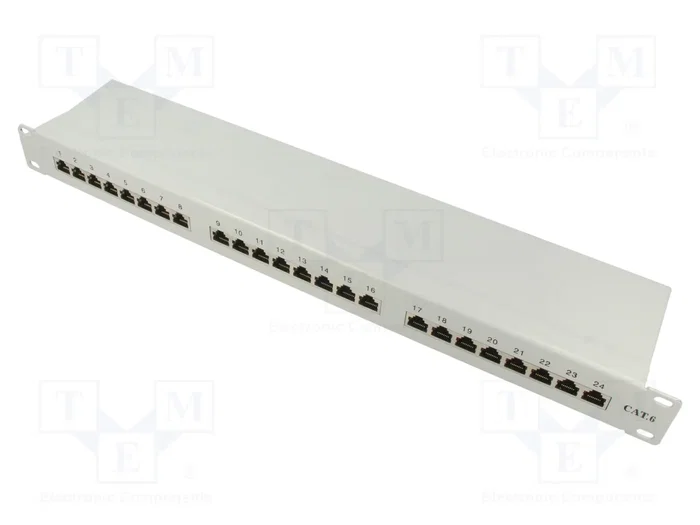 GOOBAY Patch Panel Cat 6 de 24 puertos RJ45, 19 pulgadas GOOBAY Patch Panel Cat 6 de 24 puertos RJ45, 19 pulgadas