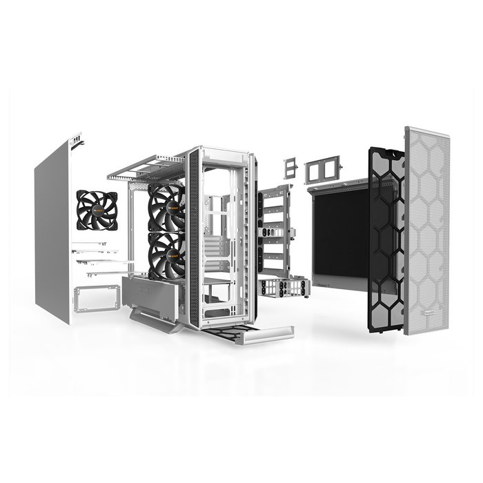 Be Quiet! Silent Base 802 White Midi Tower PC ATX EATX Micro-ATX Mini-ITX ABS Acero Filtro anti-polvo Gestión de cables Botón de encendido/apagado 18,5 cm de altura para CPU