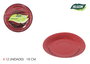 Algon Set de 12 Platos de Cartón Rojos Redondos de 18.5 cm (18 Unidades)