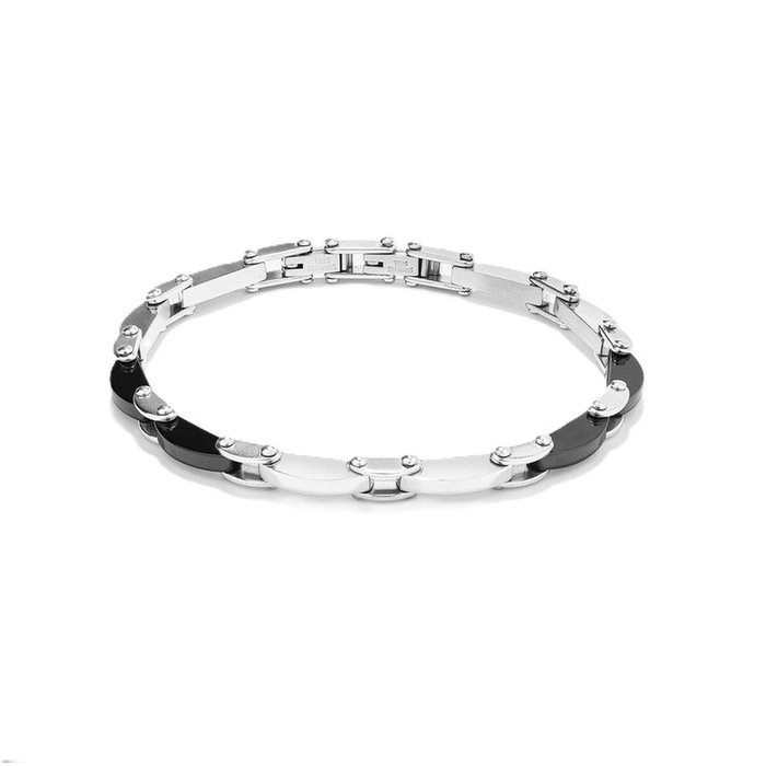 Pulsera Hombre Radiant RH000006 Negro Plateado Pulsera Hombre Radiant RH000006 Negro Plateado
