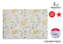 Inde Fuente Rectangular 30x20 cm Mimosa Elite, cerámica, 30 x 20 x 2.5 cm, 746 g (6 Unidades)