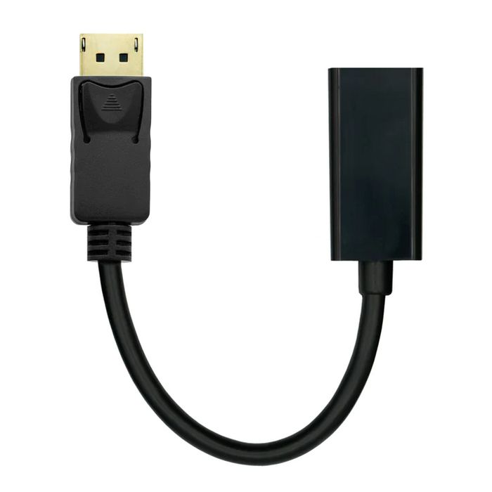 Garbot Adaptador de Cable DP a HDMI M/F Negro 20cm