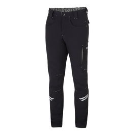 Sparco Pantalón Kansas T3-L Técnico Ligero Hombre Multibolsillos, Bandas Reflectantes, Antiabrasión Negro/Gris - 90% Nylon 10% Spandex