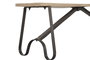 DKD Home Decor Banco Balines Natural Negro 155 x 44 x 38 cm Teca Hierro