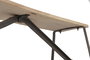 DKD Home Decor Banco Balines Natural Negro 155 x 44 x 38 cm Teca Hierro