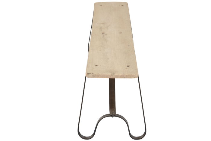 DKD Home Decor Banco Balines Natural Negro 155 x 44 x 38 cm Teca Hierro DKD Home Decor Banco Balines Natural Negro 155 x 44 x 38 cm Teca Hierro