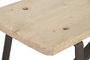 DKD Home Decor Banco Balines Natural Negro 155 x 44 x 38 cm Teca Hierro
