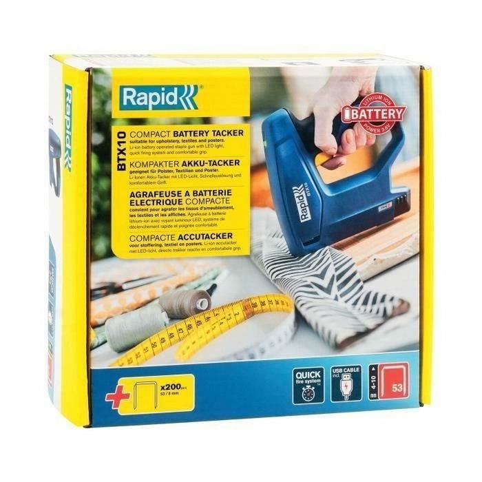 Rapid Grapadora eléctrica BTX10 para 53/4-10 mm