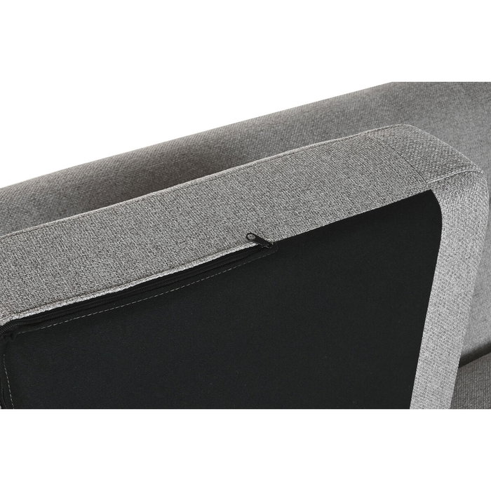 DKD Home Decor Sofá con Chaise longue en Poliéster y Rubberwood Color Topo DKD Home Decor Sofá con Chaise longue en Poliéster y Rubberwood Color Topo