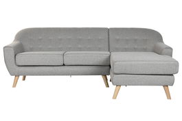 DKD Home Decor Sofá Scandi Topo Natural 226 cm