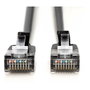 Digitus Patch Cable CAT 6A F/FTP Slim RJ-45, Negro, 0.30 m, 10 Gbit/s, PoE+