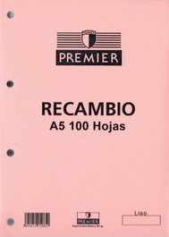 MANIPULADOS ZORRILLA Recambio A5 100H 4 Taladros 90g Liso Premier
