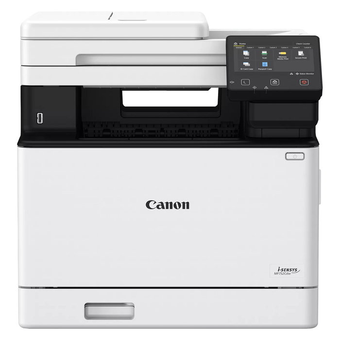 Canon i-SENSYS MF752Cdw - Multifunción Color Láser 3 en 1, Impresión/Copia/Escaneo, A4, WiFi, LAN, Dúplex Automático, Pantalla Táctil, Blanco
