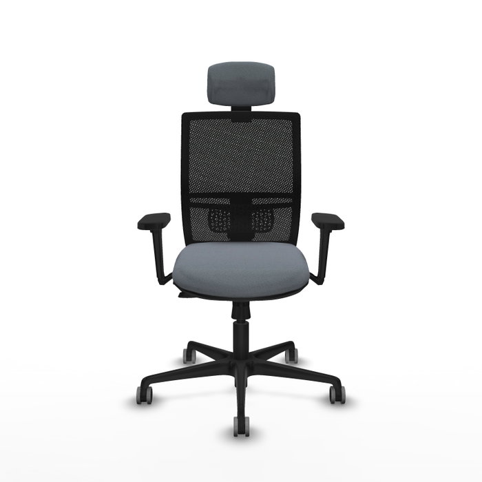 PIQUERAS Y CRESPO Silla de oficina Yunquera con mecanismo Sincro/Traslack, Gris y Negro PIQUERAS Y CRESPO Silla de oficina Yunquera con mecanismo Sincro/Traslack, Gris y Negro