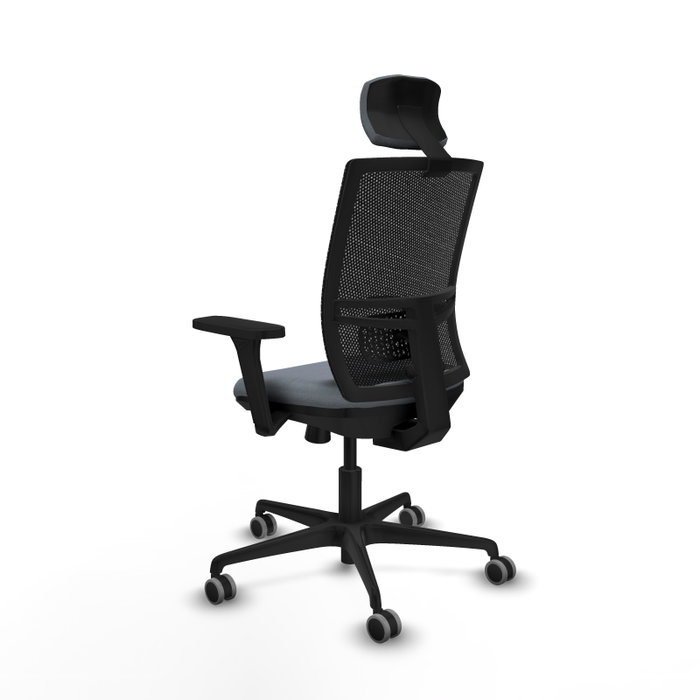 PIQUERAS Y CRESPO Silla de oficina Yunquera con mecanismo Sincro/Traslack, Gris y Negro PIQUERAS Y CRESPO Silla de oficina Yunquera con mecanismo Sincro/Traslack, Gris y Negro