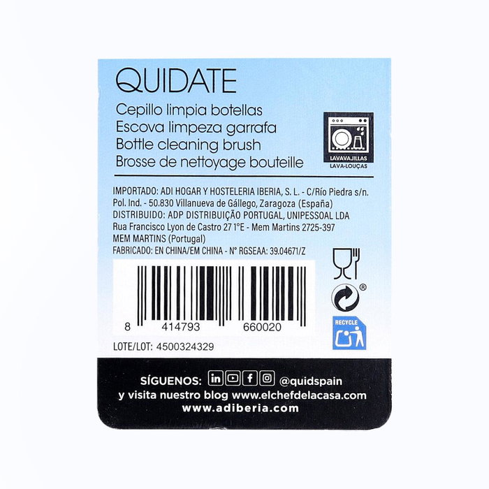 Cepillo Limpia Botellas Quidate Quid 33,8 cm (12 Unidades)