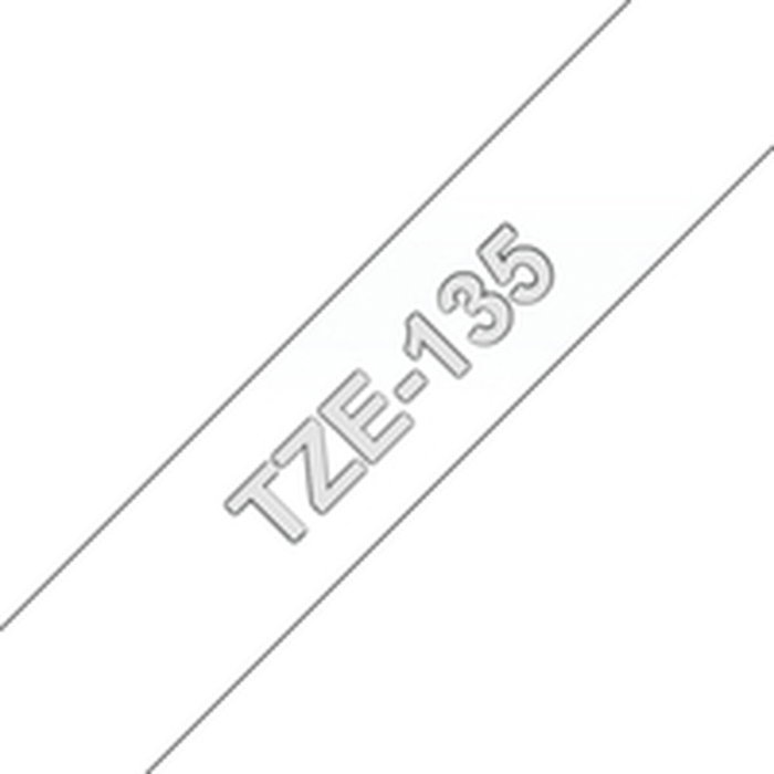 Brother TZe-135 Cinta de Rotuladora Laminada 12mm x 8m Blanco sobre Transparente Brother TZe-135 Cinta de Rotuladora Laminada 12mm x 8m Blanco sobre Transparente