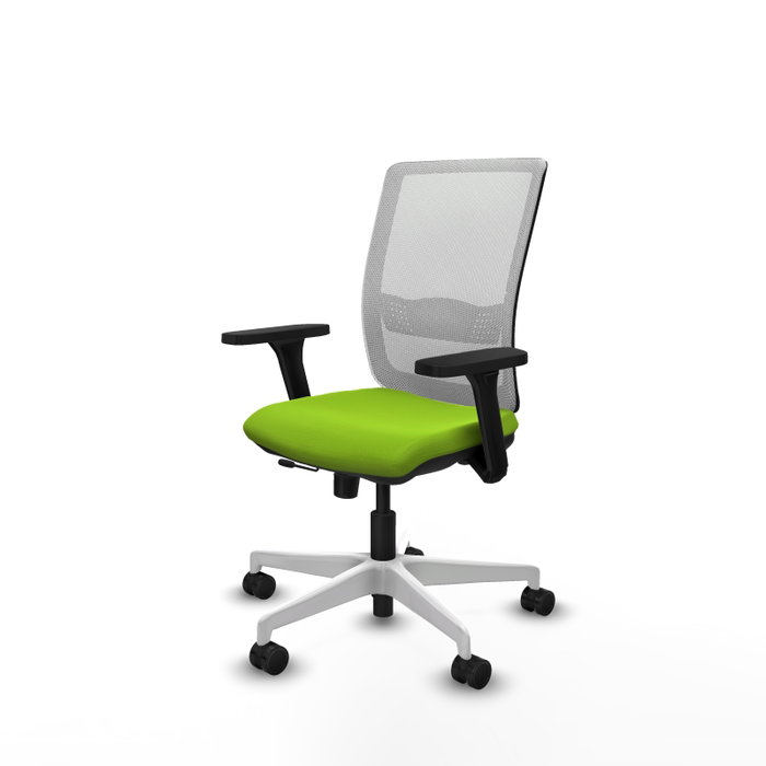 PIQUERAS Y CRESPO Silla de oficina Haches Pistacho y Blanco con Mecanismo Sincro/Traslack