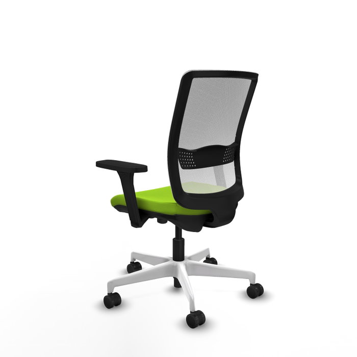 PIQUERAS Y CRESPO Silla de oficina Haches Pistacho y Blanco con Mecanismo Sincro/Traslack