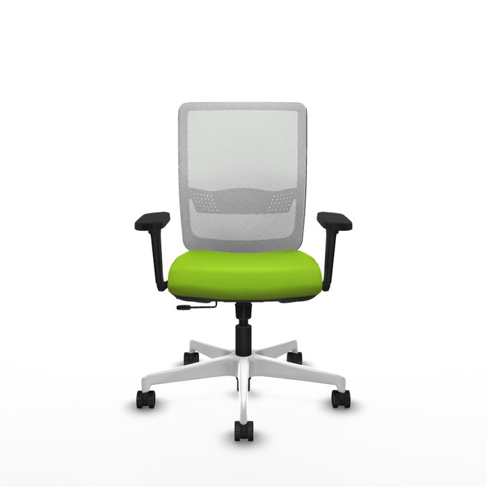 PIQUERAS Y CRESPO Silla de oficina Haches Pistacho y Blanco con Mecanismo Sincro/Traslack