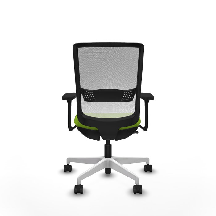 PIQUERAS Y CRESPO Silla de oficina Haches Pistacho y Blanco con Mecanismo Sincro/Traslack
