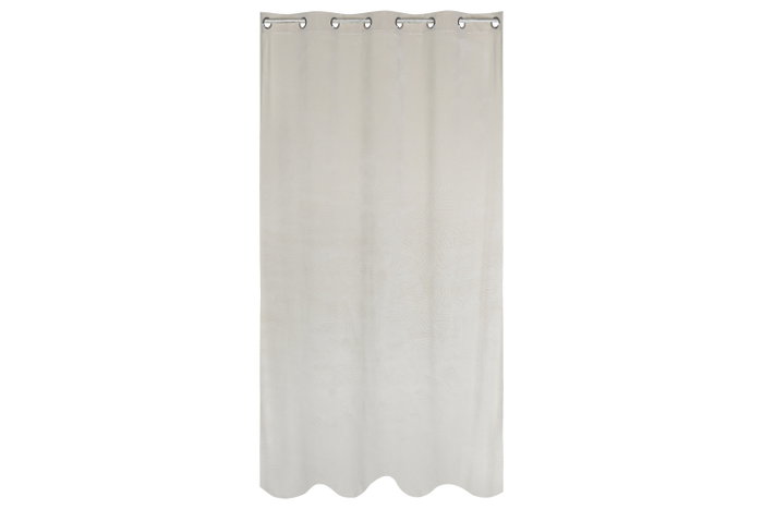DKD Home Decor Cortina de Poliéster Crudo 140x260 cm con 8 Anillas