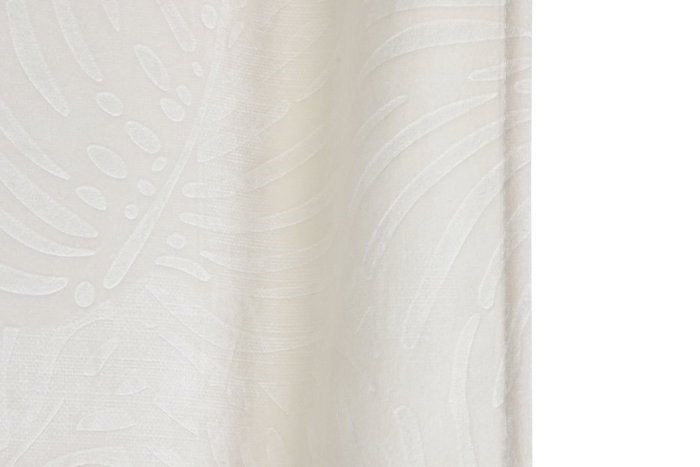 DKD Home Decor Cortina de Poliéster Crudo 140x260 cm con 8 Anillas