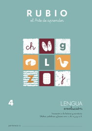 RUBIO Cuaderno A4 Lengua Evolución Nº 4 (5-6 años)肢